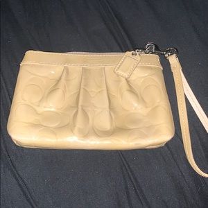 Coach patent leather wristlet